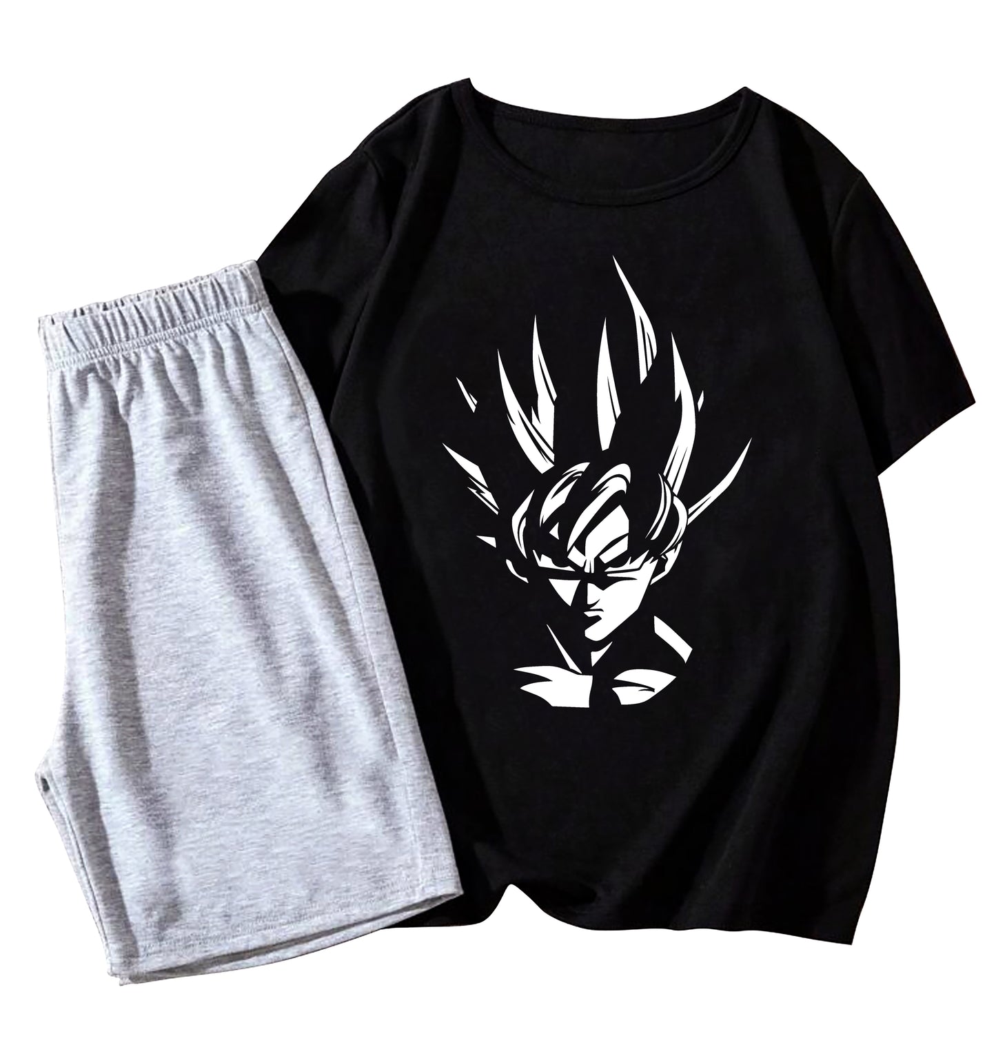 Boys Anime Super Saiyan Full Sleeve T-Shirt (9–16 Years) – Black Graphic Print