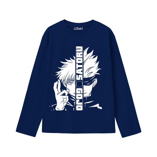 Boys Naruto Uzumaki Full Sleeve Graphic T-Shirt – Casual Anime Tee for Ages 9 to 16 Years
