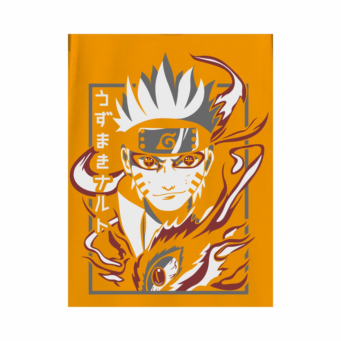 Boys Full Sleeve Anime Cotton T-Shirts – Naruto Kurama Mode & Goku Super Saiyan Design (Sizes 9–16 Years)
