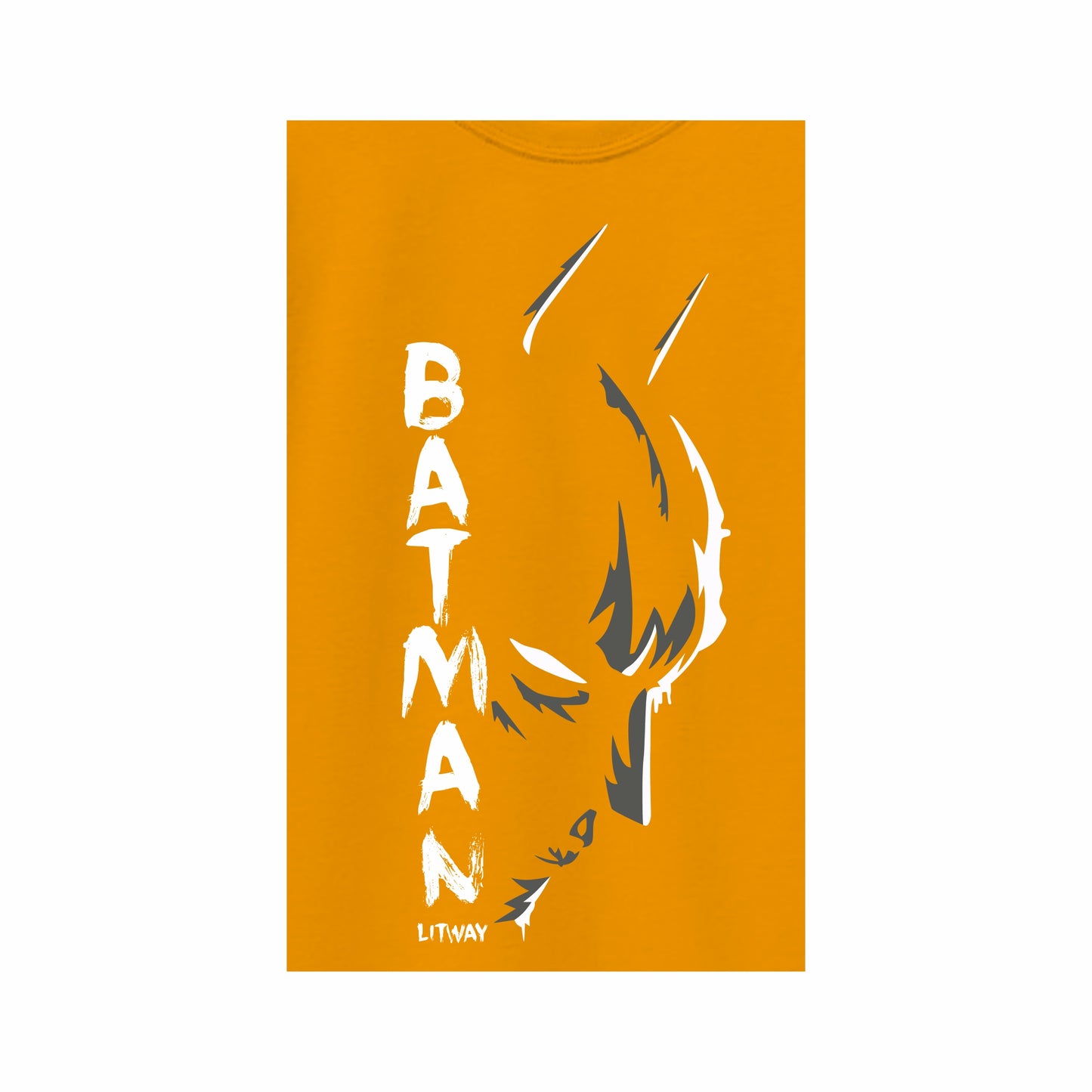 Boys Mustard Yellow Batman Full Sleeve T-Shirt (Ages 9-16) – Trendy Superhero Graphic Tee for Kids & Teens