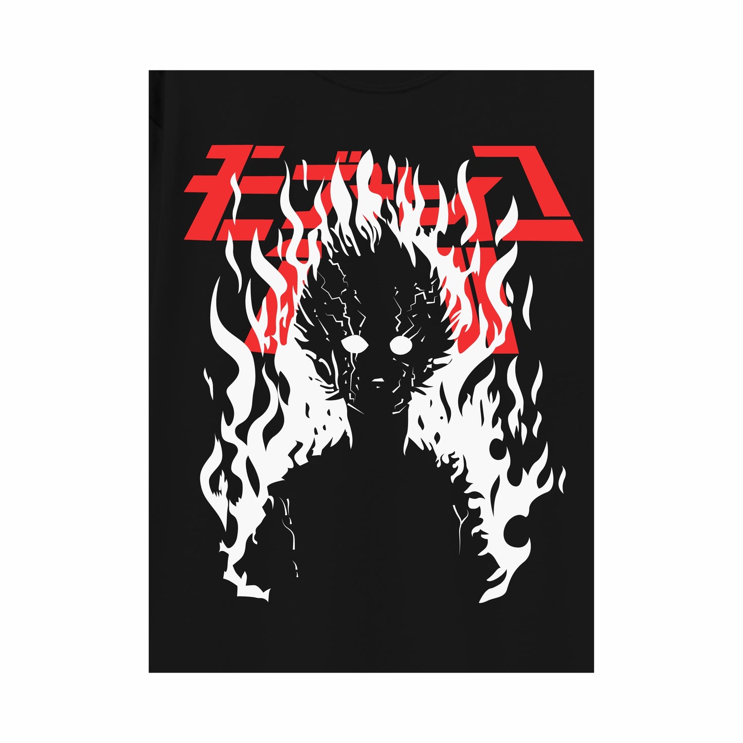 Boys Black Anime Flame Print Full Sleeve T-Shirt (Age 9-16 Years)