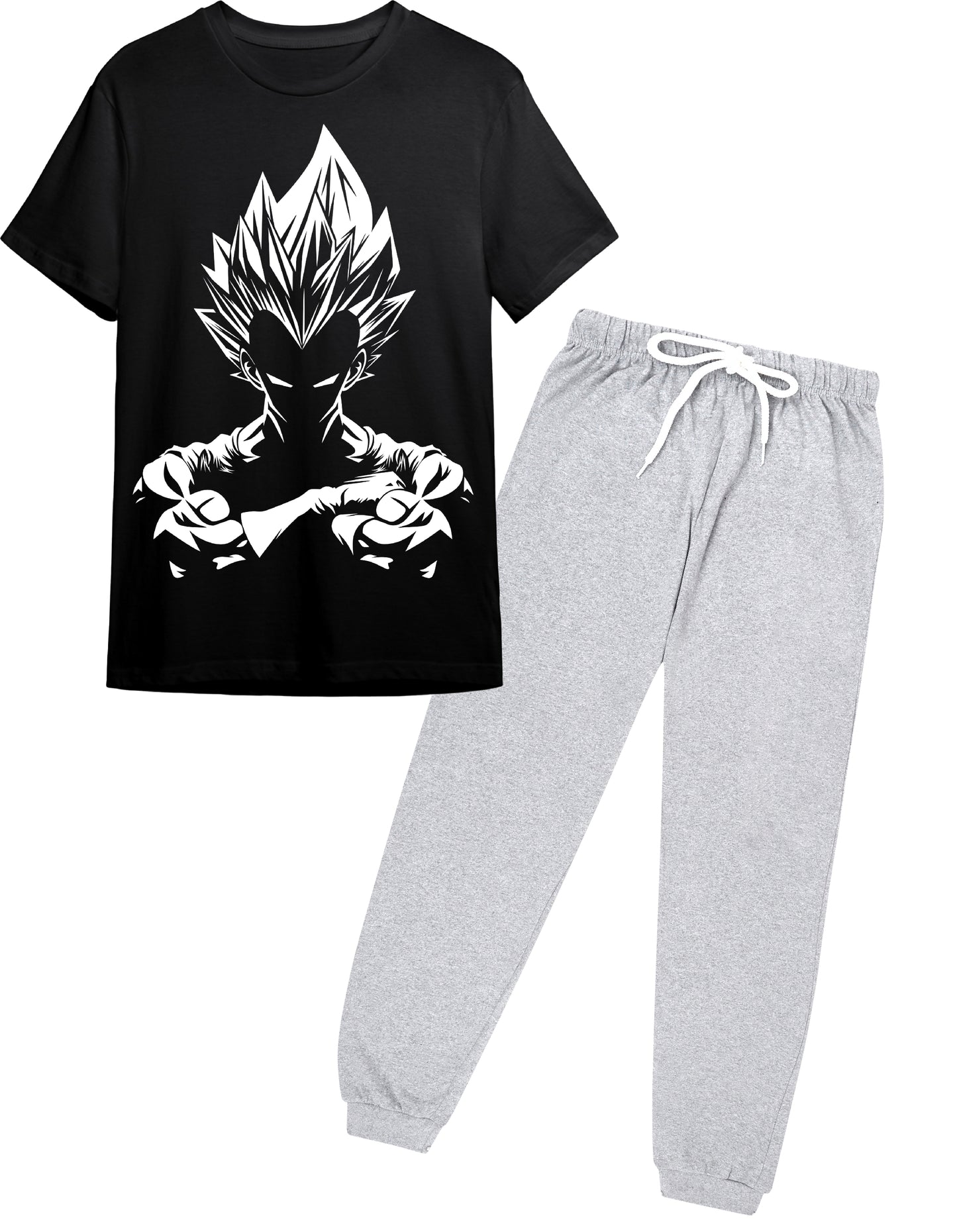 Boys Anime Graphic T-Shirt & Jogger Pants Set (Dragon Ball Z – Vegeta Design) – Ages 9 to 16 Years