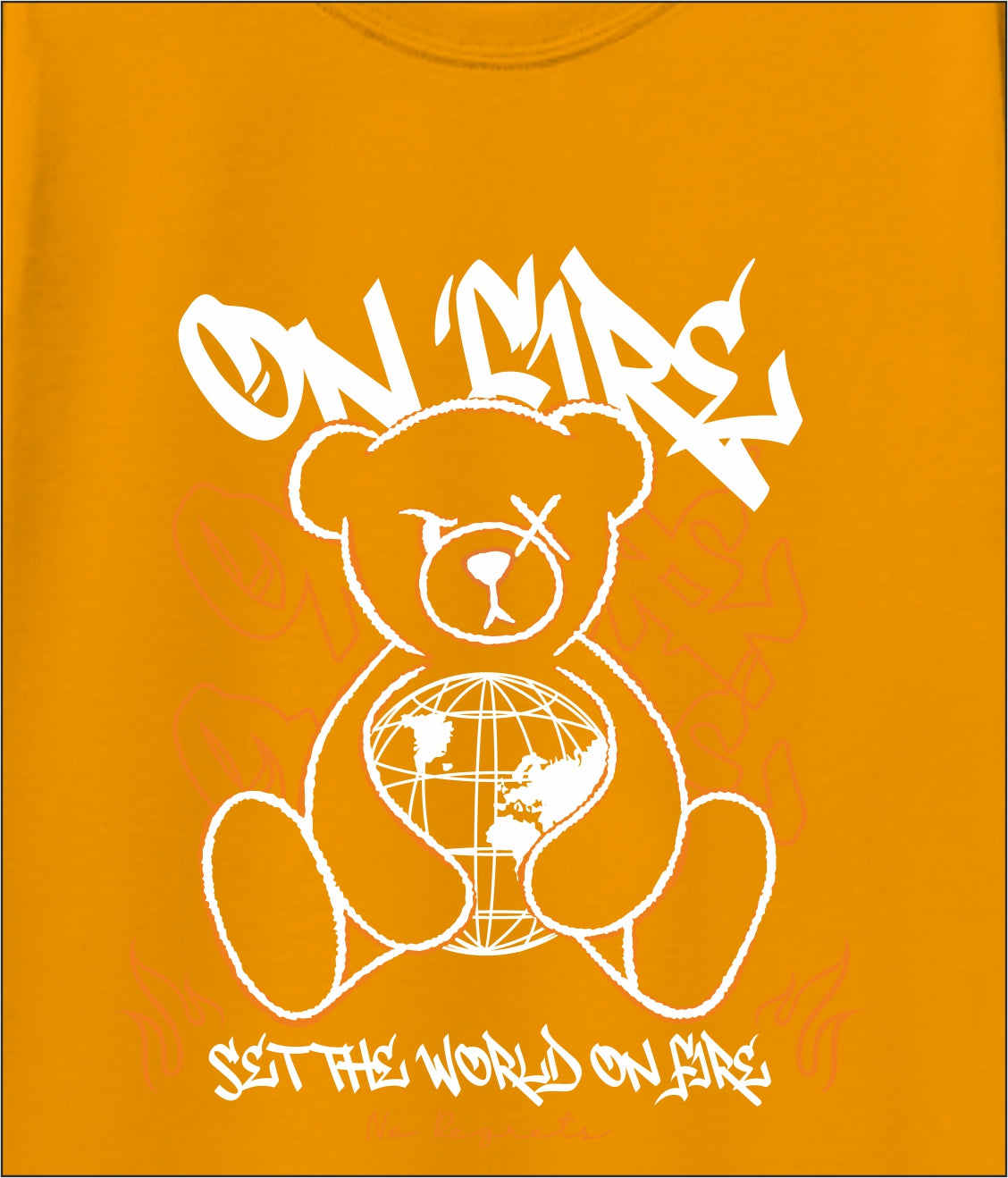 Boys Mustard Yellow Pure Cotton Graphic Printed T-Shirt | Teddy Bear “Only Me” World Print | Half Sleeve Crew Neck Casual Tee for Kids (5–16 Years)