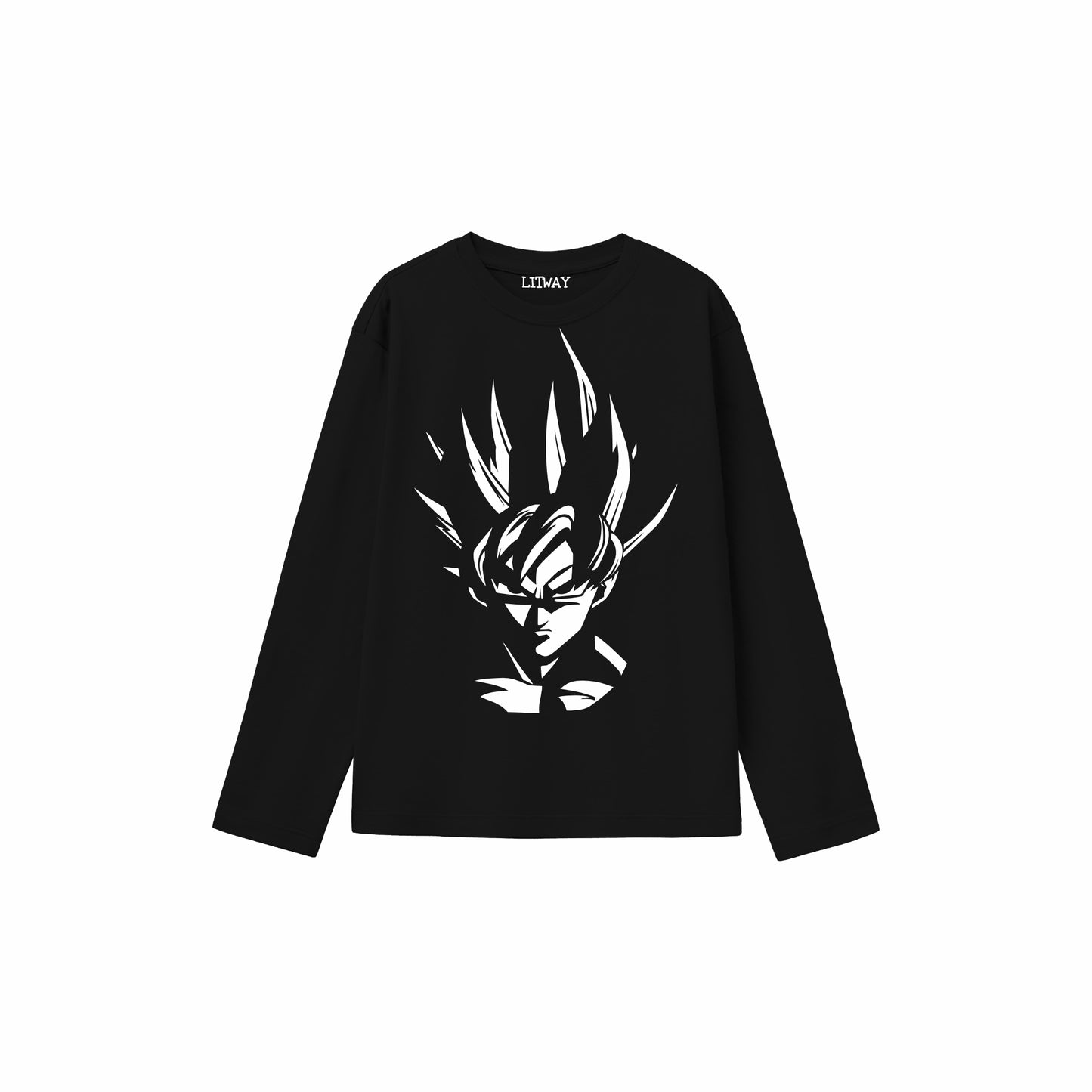 Boys Full Sleeve Anime Cotton T-Shirts – Naruto Kurama Mode & Goku Super Saiyan Design (Sizes 9–16 Years)